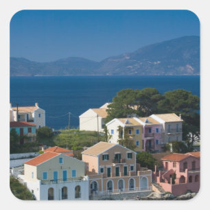 GREECE, Ionian Islands, KEFALONIA, Assos: Square Sticker
