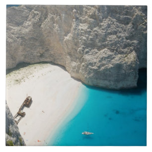 GREECE, Ionian Islands, ZAKYNTHOS, SHIPWRECK Tile