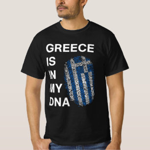 Greece Is In My DNA Fingerprint Patriotic Men's T-Shirt
