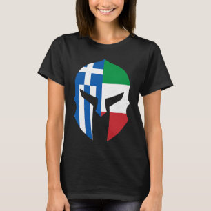Greece Italy Flag Italian Greek Roots Helmet T-Shirt