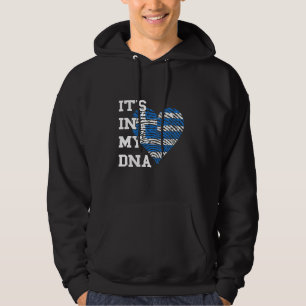 Greece It's In My DNA Greek Flag Heart Greek Roots Hoodie