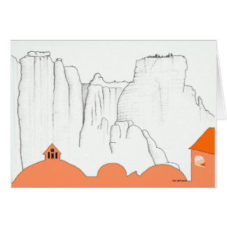 Greece landscape. Meteora Monastary from Kalambaka