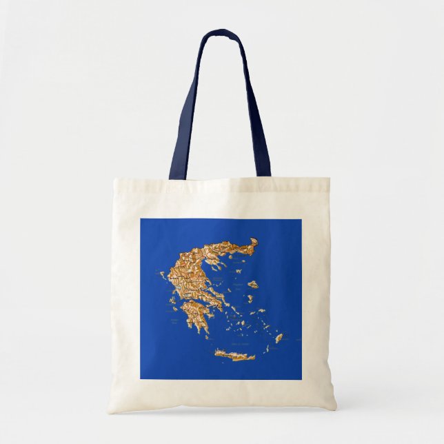 Greece Map Bag (Front)