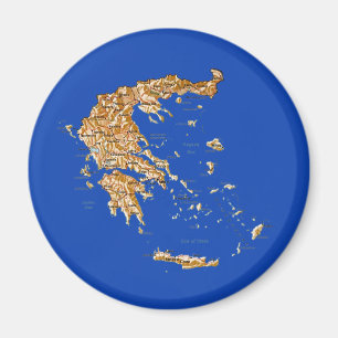 Greece Map Magnet
