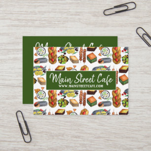 Greece Mediterranean Food Greek Diner Restaurant Business Card