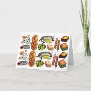 Greece Mediterranean Food Greek Diner Restaurant Card