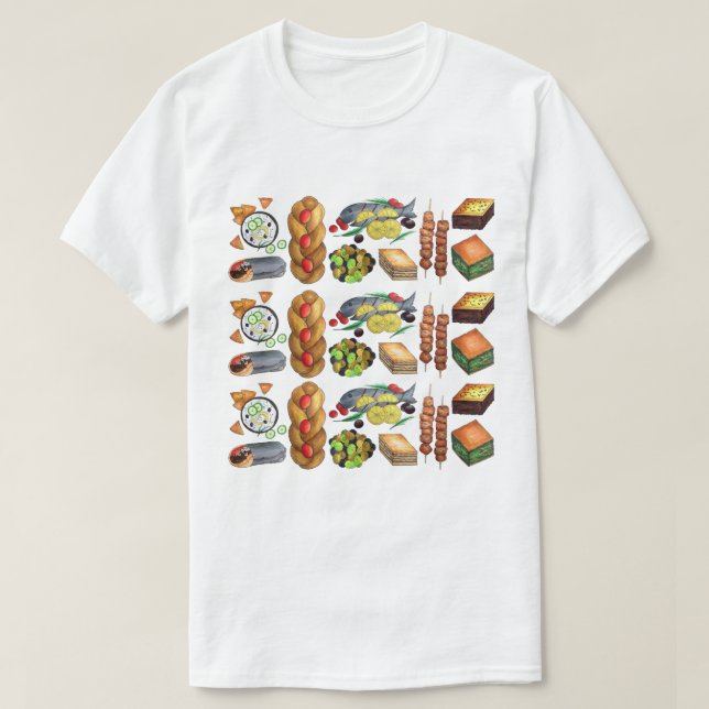 Greece Mediterranean Food Greek Diner Restaurant T-Shirt (Design Front)