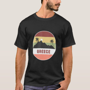 Greece Mountain And Palms T-Shirt