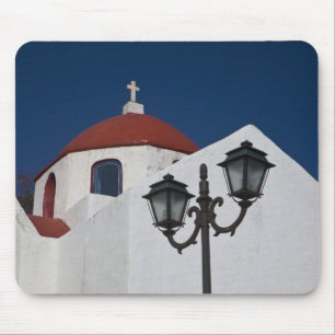 Greece, Mykonos, Chapel with red dome and Mouse Pad