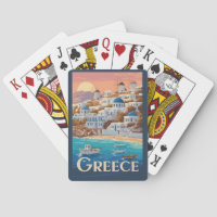 Greece Mykonos Illustration Travel Art Vintage