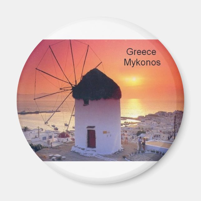 Greece Mykonos Sunset (St.K) Magnet (Front)