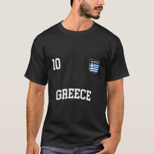 Greece No 10 Greek Flag Football Soccer Team T-Shirt