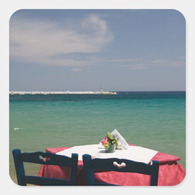 GREECE, Northeastern Aegean Islands, SAMOS, 4 Square Sticker (Front)