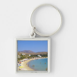 Greece, Paros Island, Krios Beach from above Key Ring