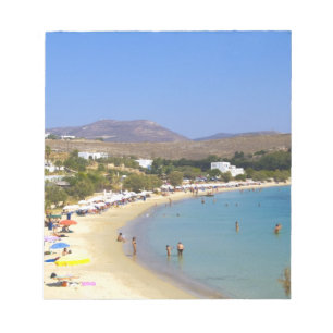 Greece, Paros Island, Krios Beach from above Notepad
