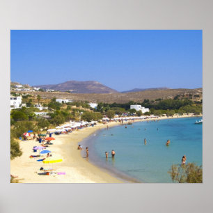 Greece, Paros Island, Krios Beach from above Poster