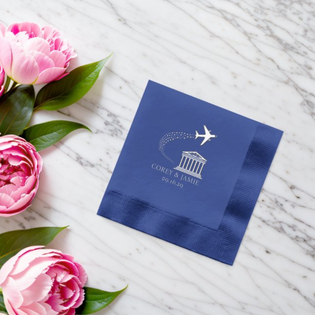 Greece Passport Foil Napkins (Insitu (Wedding))