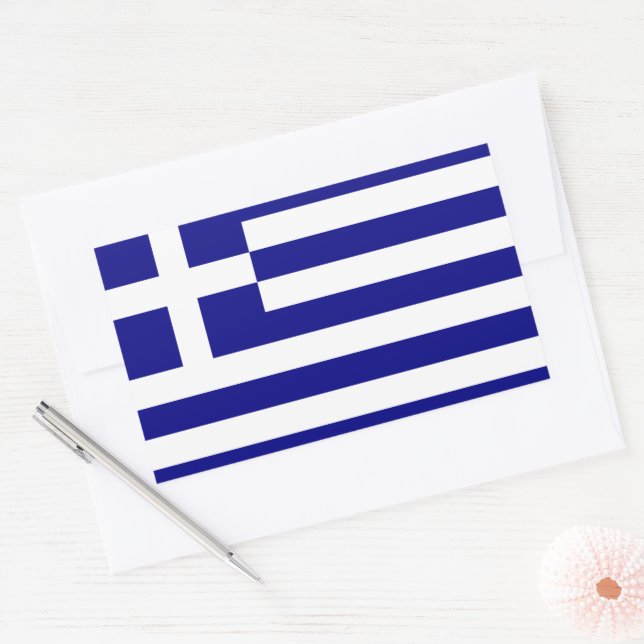 Greece Rectangular Sticker (Envelope)