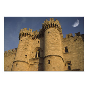 Greece, Rhodes Town. View of the Palace of the Photo Print