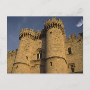 Greece, Rhodes Town. View of the Palace of the Postcard