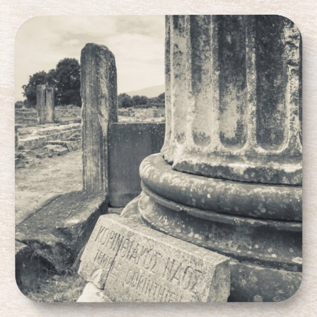 Greece, ruins of ancient city coaster (Front)