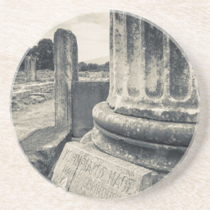 Greece, ruins of ancient city coaster