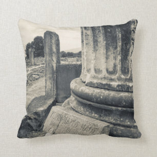 Greece, ruins of ancient city cushion