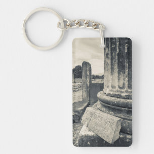 Greece, ruins of ancient city key ring