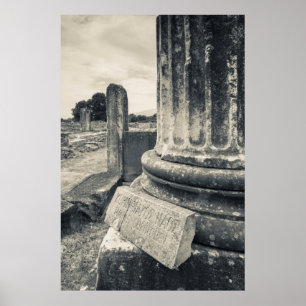 Greece, ruins of ancient city poster