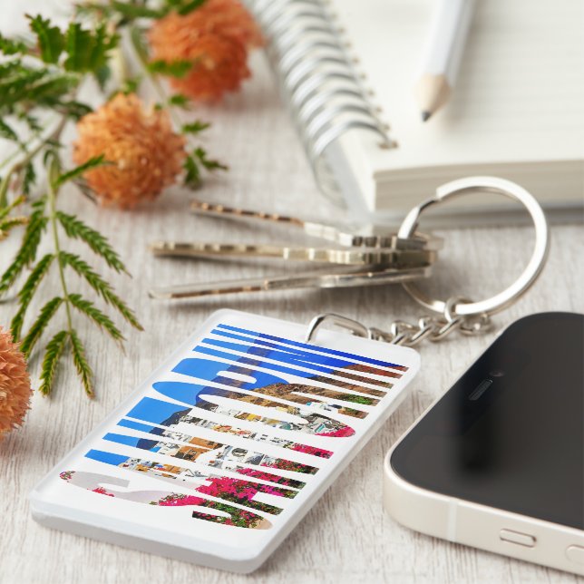 greece santorini oia key ring (Front Right)