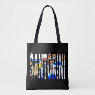 Greece santorini oia tote bag