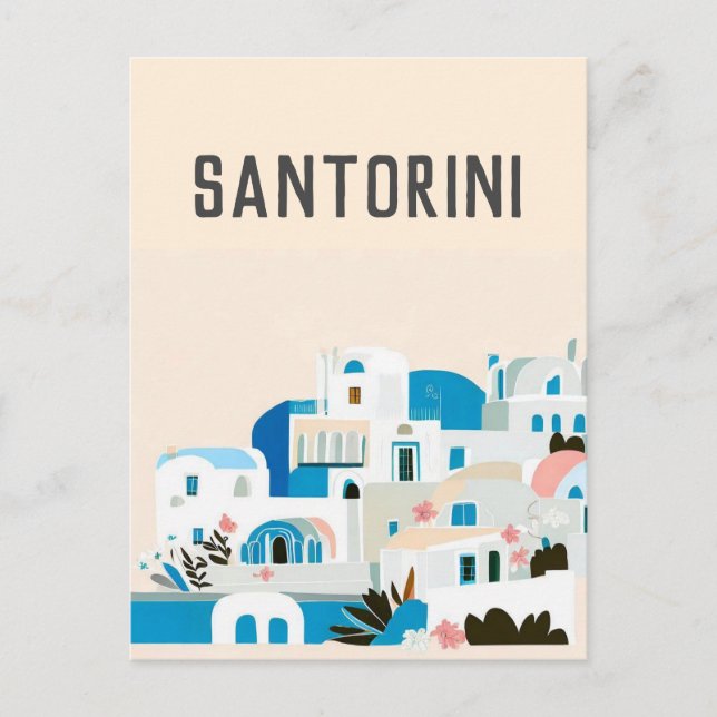 greece Santorini Postcard (Front)