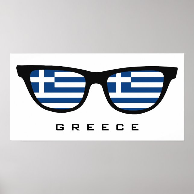 Greece Shades custom text & colour poster (Front)