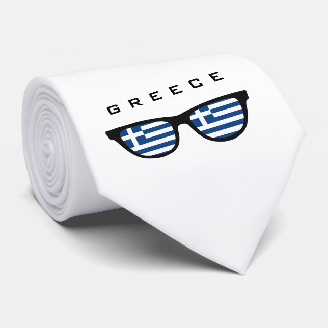 Greece Shades custom text & colour tie (Rolled)