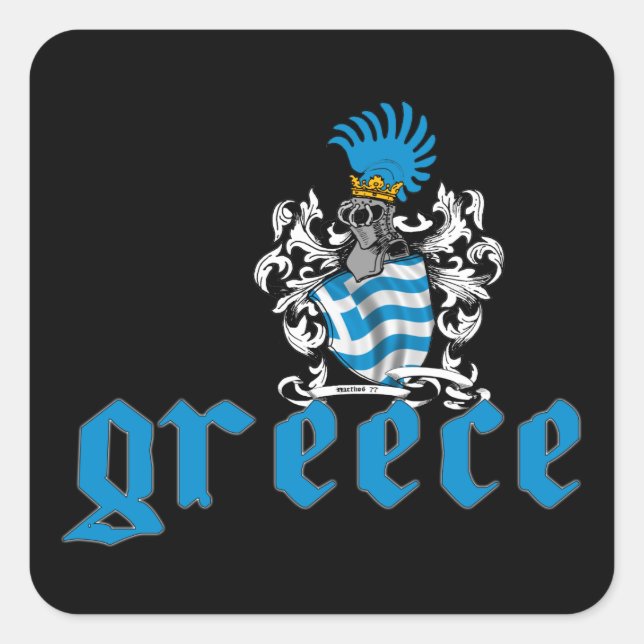Greece Shield Sticker (Front)