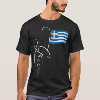 Greece Signature Flag Pole  T-Shirt