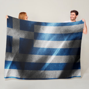 Greece silk flag fleece blanket