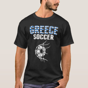 Greece Soccer Ball In Net Goal  Greek Football Sup T-Shirt