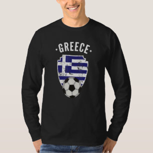 Greece Soccer Greece Flag Football Greek Pride Roo T-Shirt