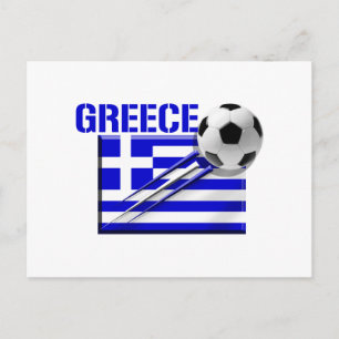 Greece Soccer logo Greek flag football gifts Postcard