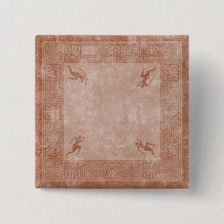 greece square design 15 cm square badge