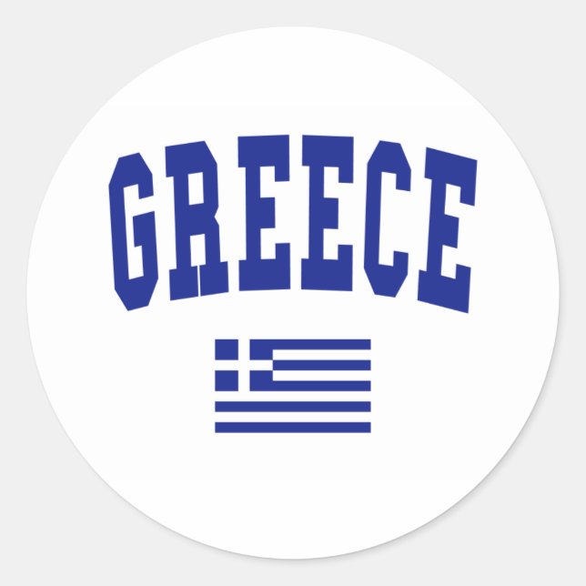 Greece Style Classic Round Sticker (Front)