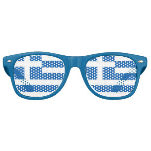 Greece Sunglasses, Party Shades, Greek flag Retro Sunglasses