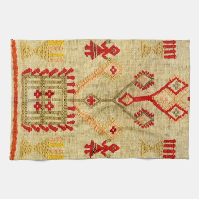 greece traditional ethnic motif greek symbol tea towel (Horizontal)