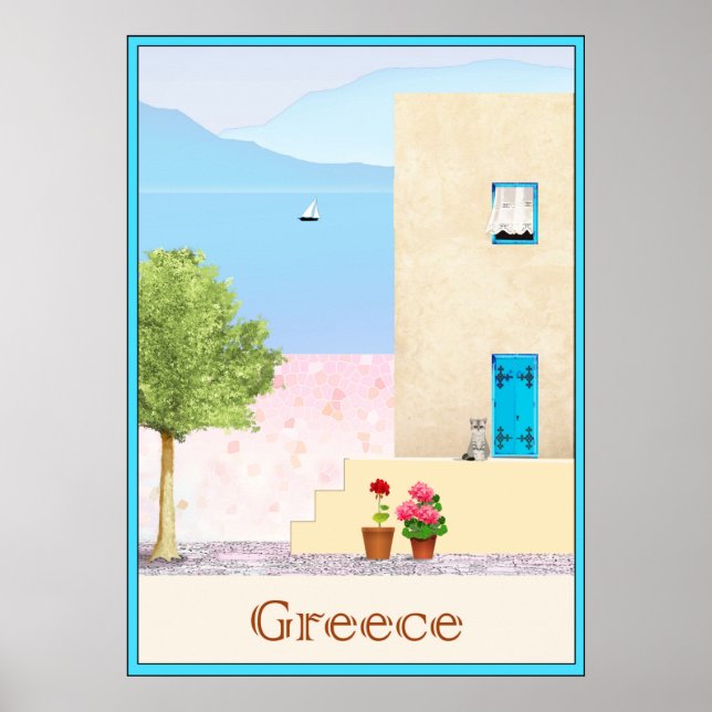 Greece Travel Poster (Front)