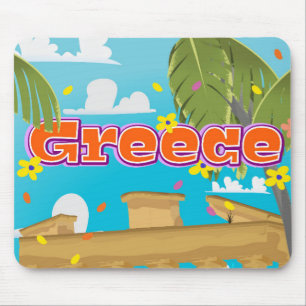 Greece Travel poster. Mouse Pad
