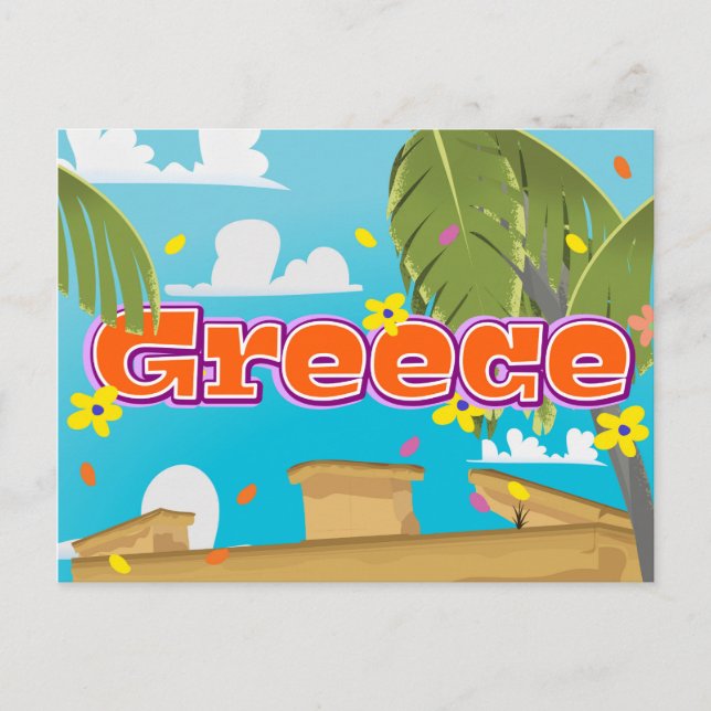 Greece Travel poster. Postcard (Front)