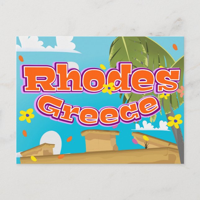 Greece Travel poster. Postcard (Front)