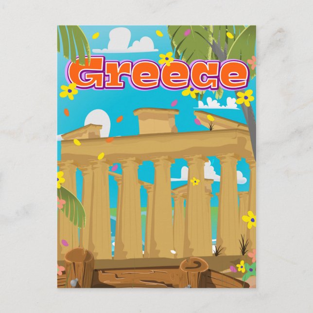 Greece Travel poster. Postcard (Front)