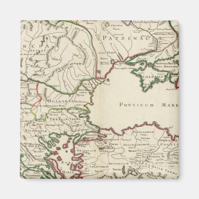 Greece, Turkey, Europe Magnet (Front)